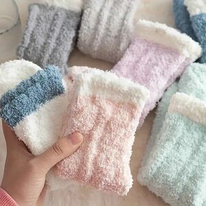 Fuzzy Cozy Socks for Women, Soft Fluffy Slipper Warm Sleep Socks 5 Pack NEW